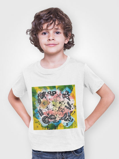 Abstract Ink Faces T-Shirt | Colorful Linework Art, Cape Town Design