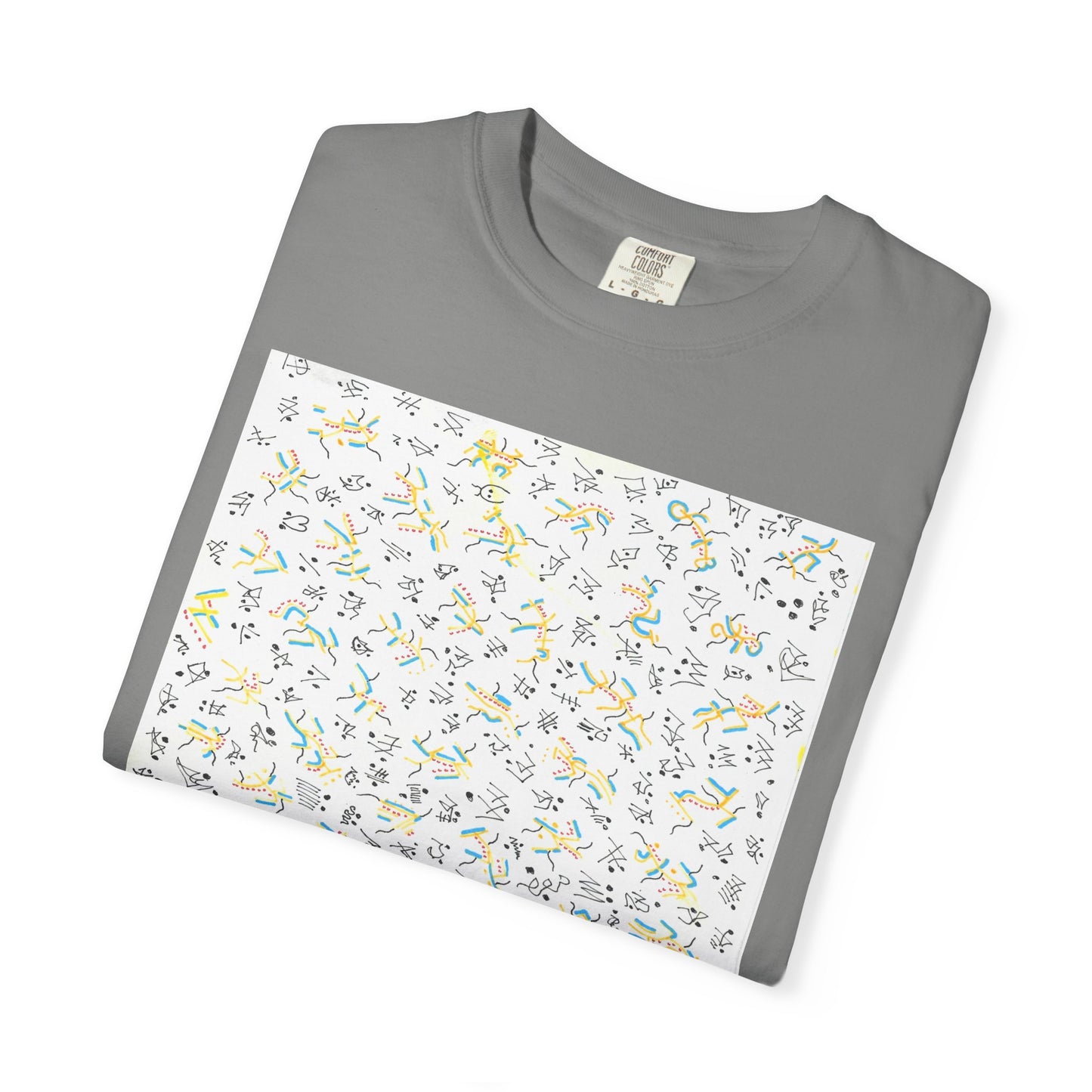 Scribble Art T-shirt | Abstract Doodle Graphic, Hand-Drawn Line Design