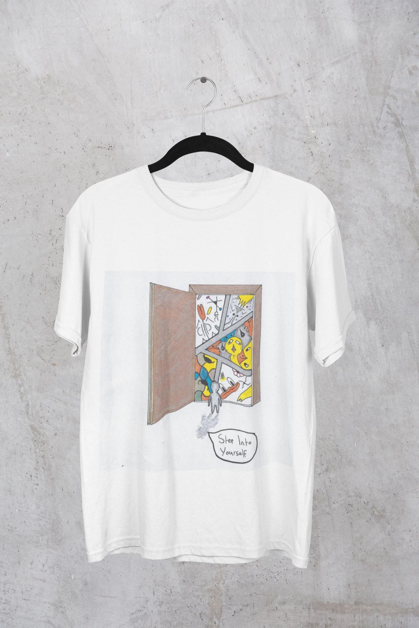 Step Into Yourself | Motivational T-shirt | Shadow Work | Hand Drawn | U.K. Artist