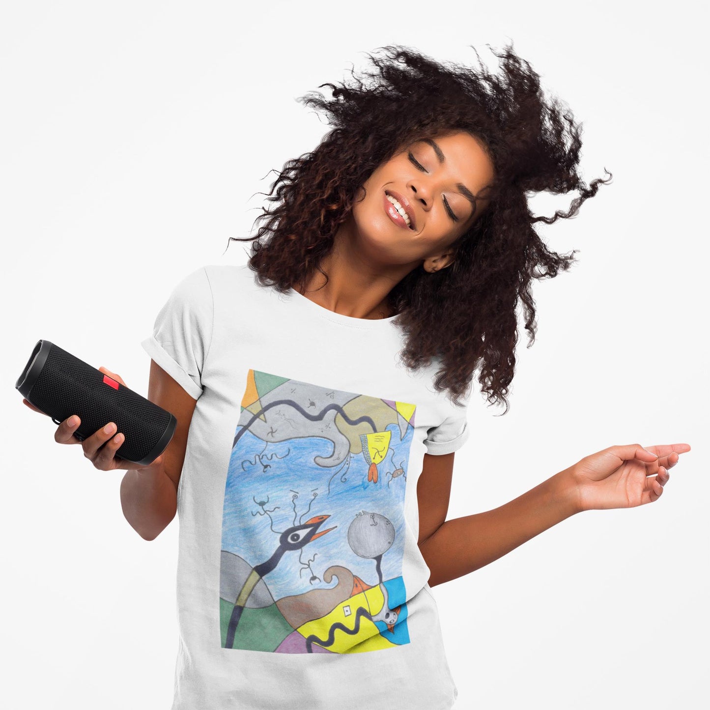 Joan Miro Birds | Abstract Surreal T-shirt | Birds and Bees | Hand Drawn | U.K. Artist