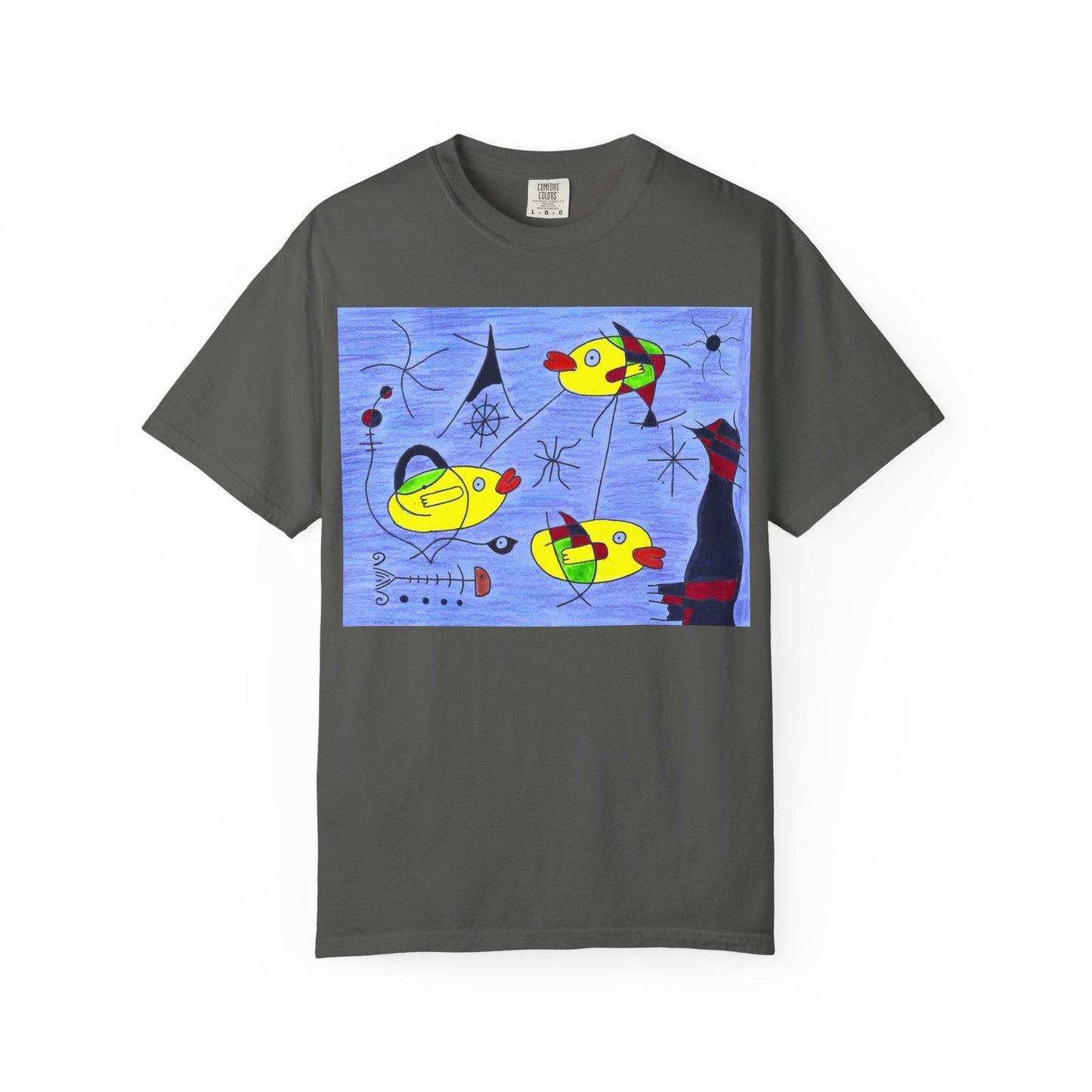 Joan Miró-inspired Ducks Artwork T-shirt | Abstract Surrealist Duck Design