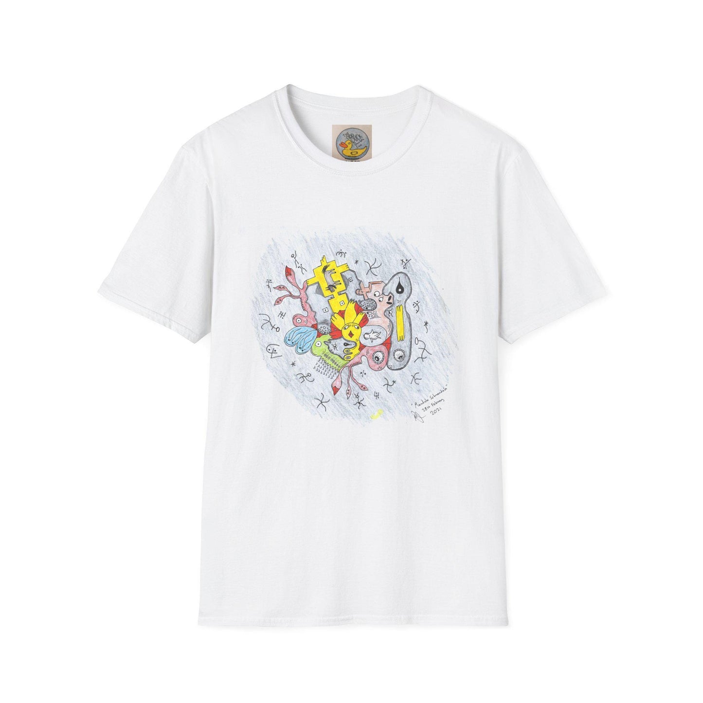 Duck Mandala Octopus Tee | Surreal Abstract Merging Objects