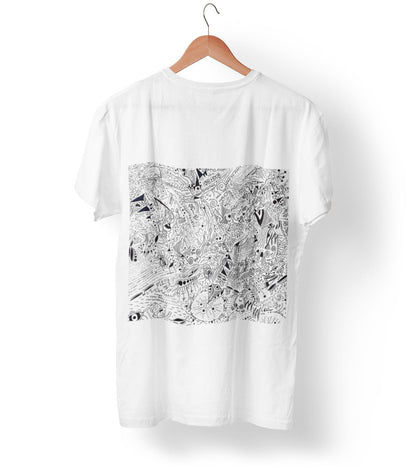 Art Is Therapy Scribbles bipolar abstract linework surreal T-Shirt | U.K Artist Hand Drawn