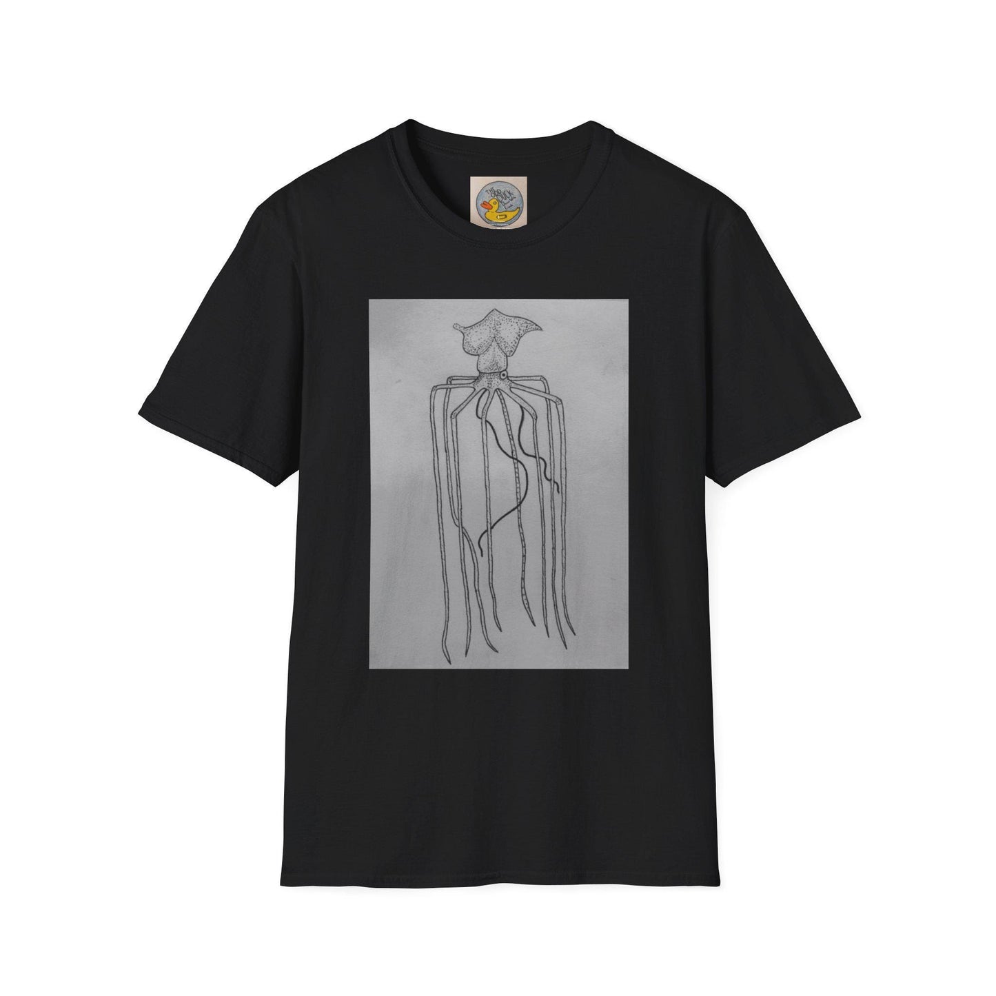 Mighty Magnapinna Squid Print T-Shirt | Creepy Deep Ocean Art Tee