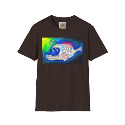 Angler fish | Bioluminescence Deep Ocean | Scary Fish | Hand Drawn | U.K. Artist