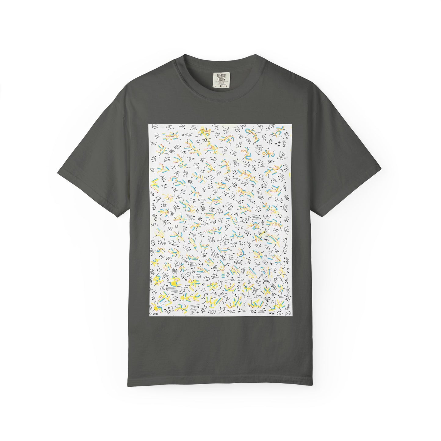 Scribble Art T-shirt | Abstract Doodle Graphic, Hand-Drawn Line Design