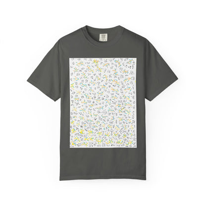 Scribble Art T-shirt | Abstract Doodle Graphic, Hand-Drawn Line Design