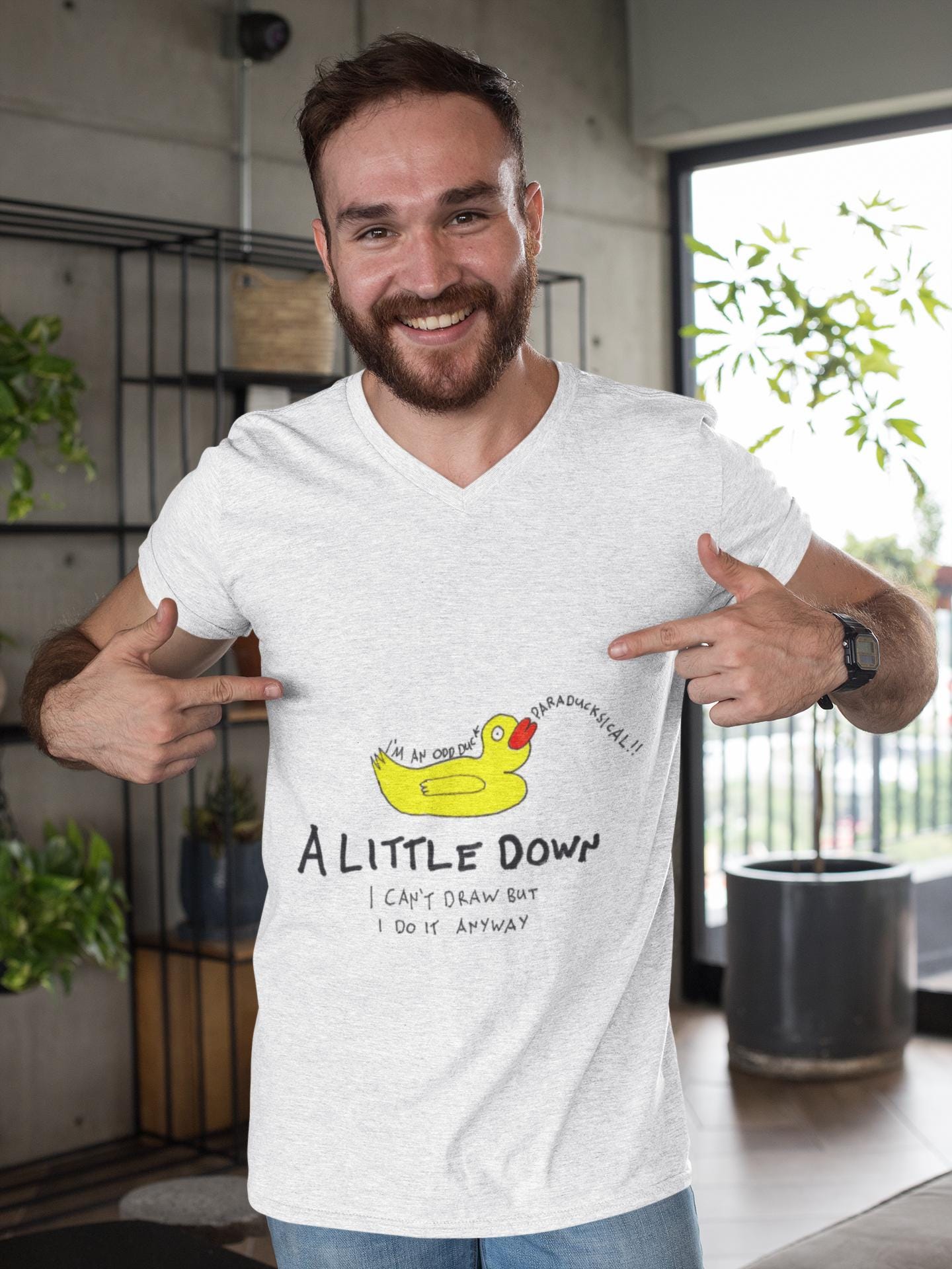 Odd Duck T-Shirt | Mental Health Awareness, Hand Drawn Art, UK Artist