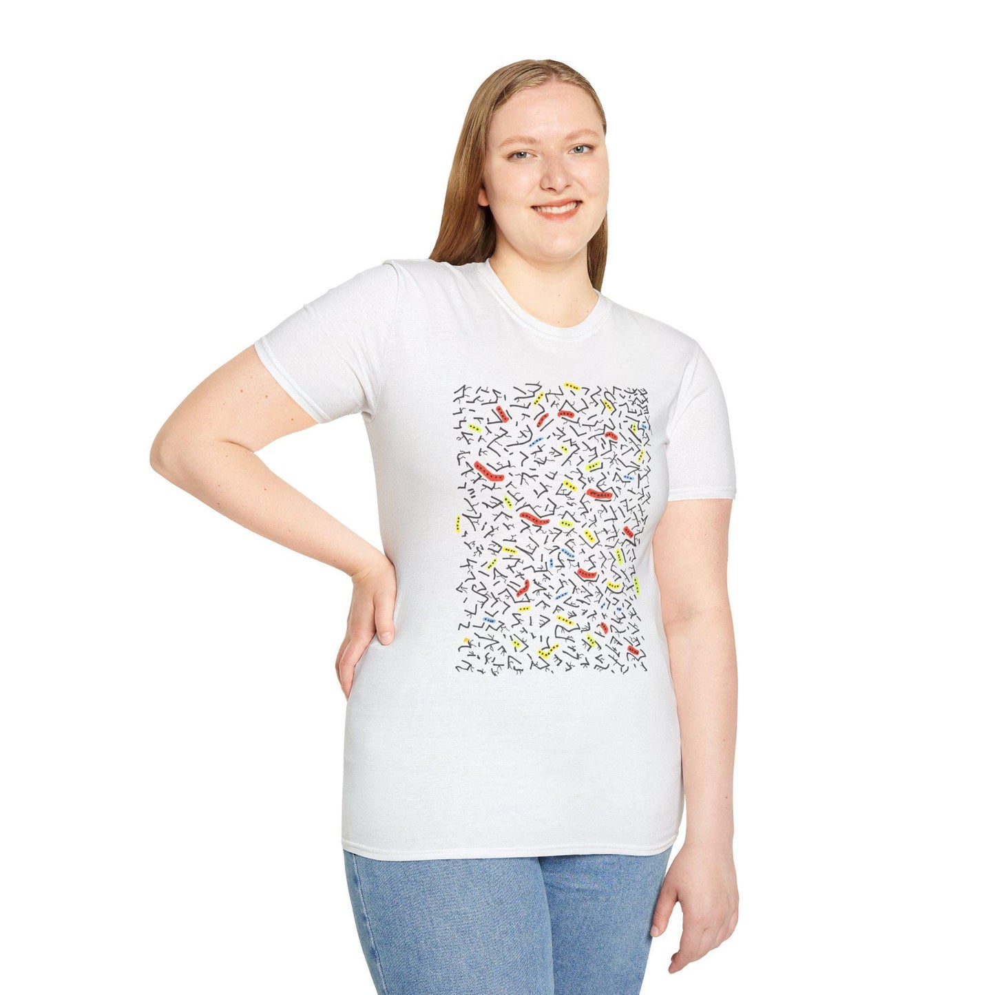 Abstract Scribble Art T-Shirt | Hand Drawn Line Art Print, UK Artist Tee