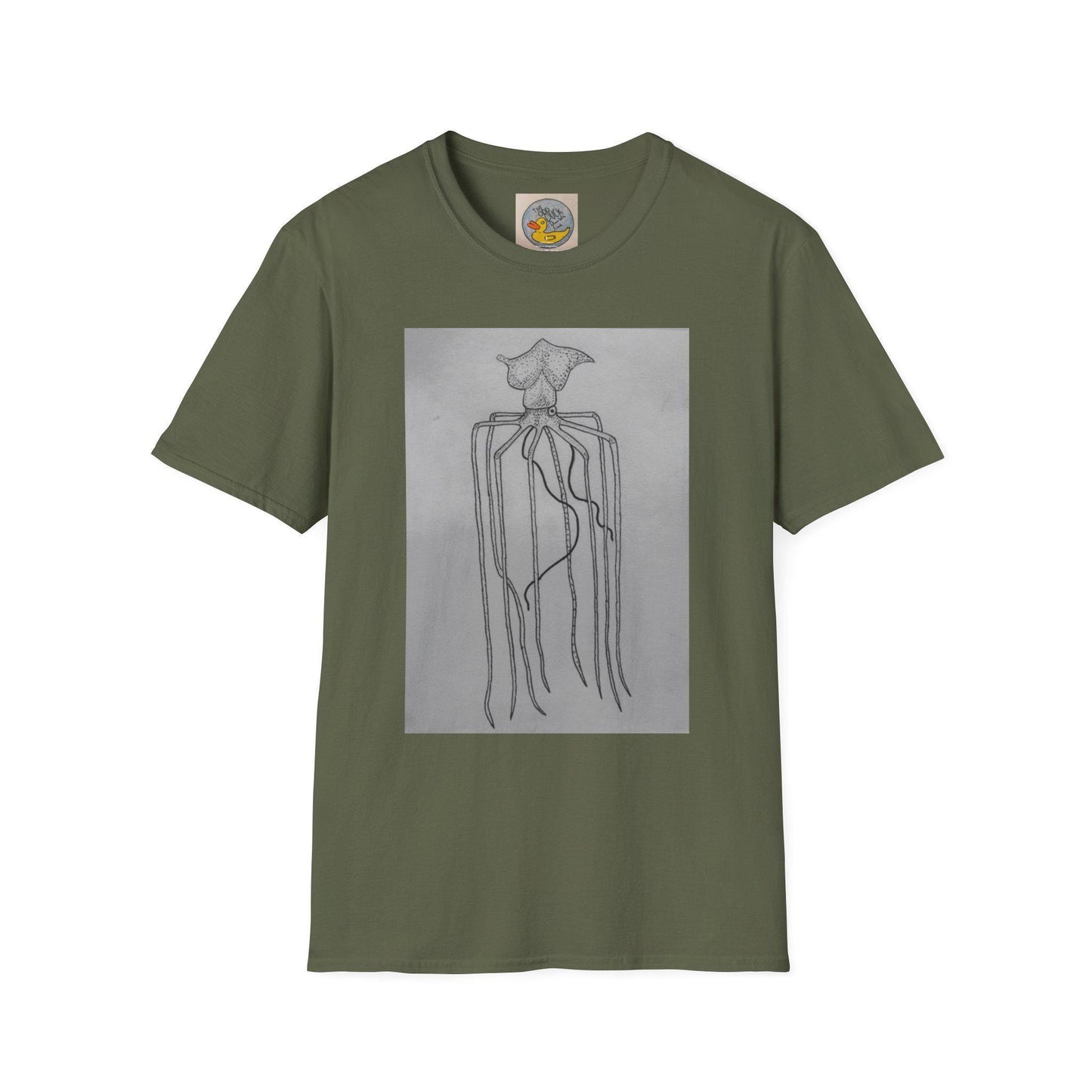 Mighty Magnapinna Squid Print T-Shirt | Creepy Deep Ocean Art Tee