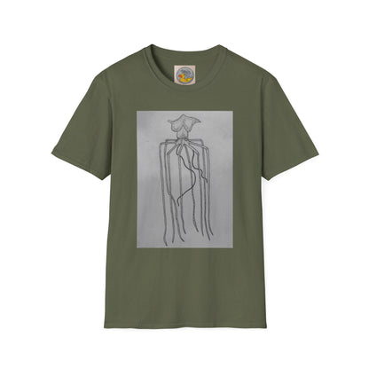Mighty Magnapinna Squid Print T-Shirt | Creepy Deep Ocean Art Tee