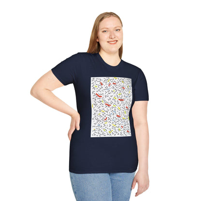 Abstract Scribble Art T-Shirt | Hand Drawn Line Art Print, UK Artist Tee