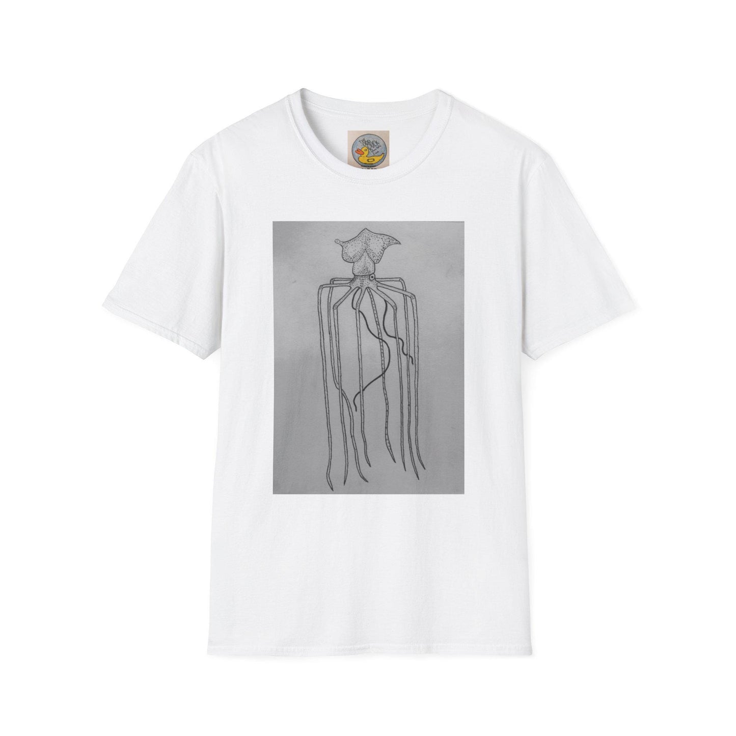 Mighty Magnapinna Squid Print T-Shirt | Creepy Deep Ocean Art Tee