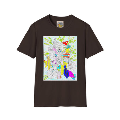 Abstract Zoo Animals T-Shirt | Hand Drawn Childrens Art Tee