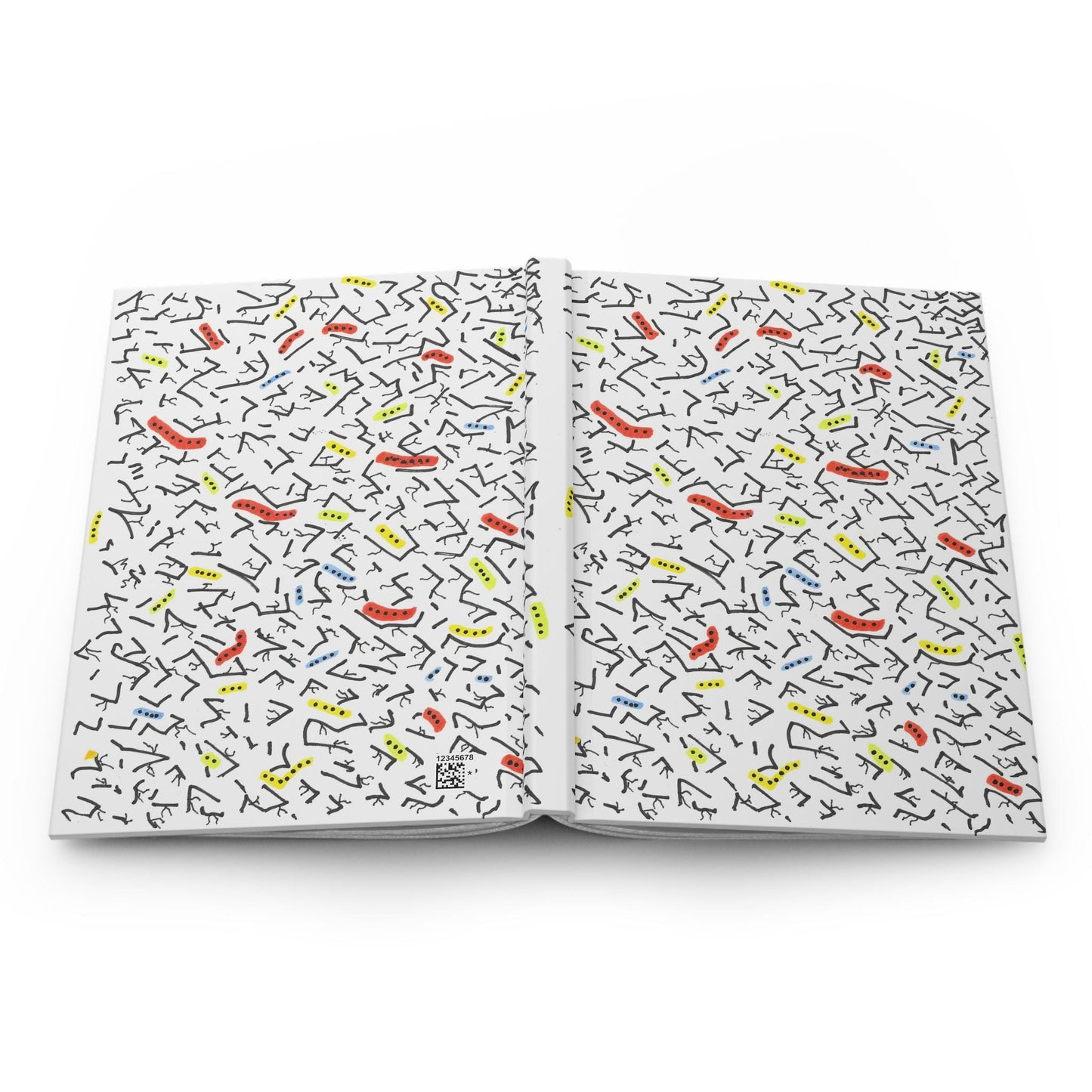 Abstract Doodle Pattern Hardcover Journal | Matte Notebook | TheOddDuckBar