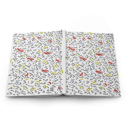 Abstract Doodle Pattern Hardcover Journal | Matte Notebook | TheOddDuckBar