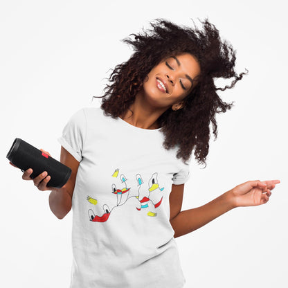 Abstract Duck T-Shirt | Joan Miro Style Hand Drawn Graphic Tee