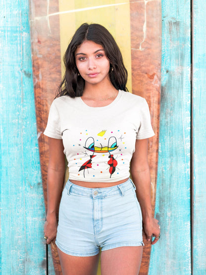 Flamenco Duck T-Shirt | Joan Miró Style Abstract Art, Hand Drawn Tee