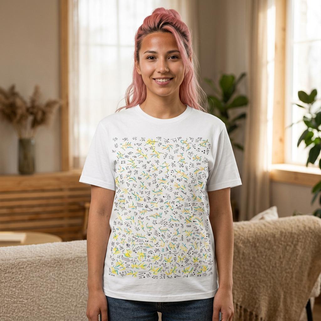 OddDuckBar Dots and Lines Abstract T-shirt