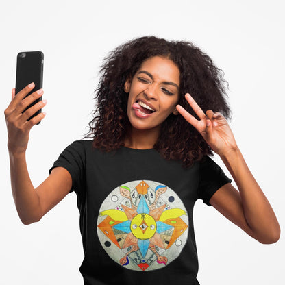 Duck Mandala Print Tee | Psychedelic Animal Art T-Shirt