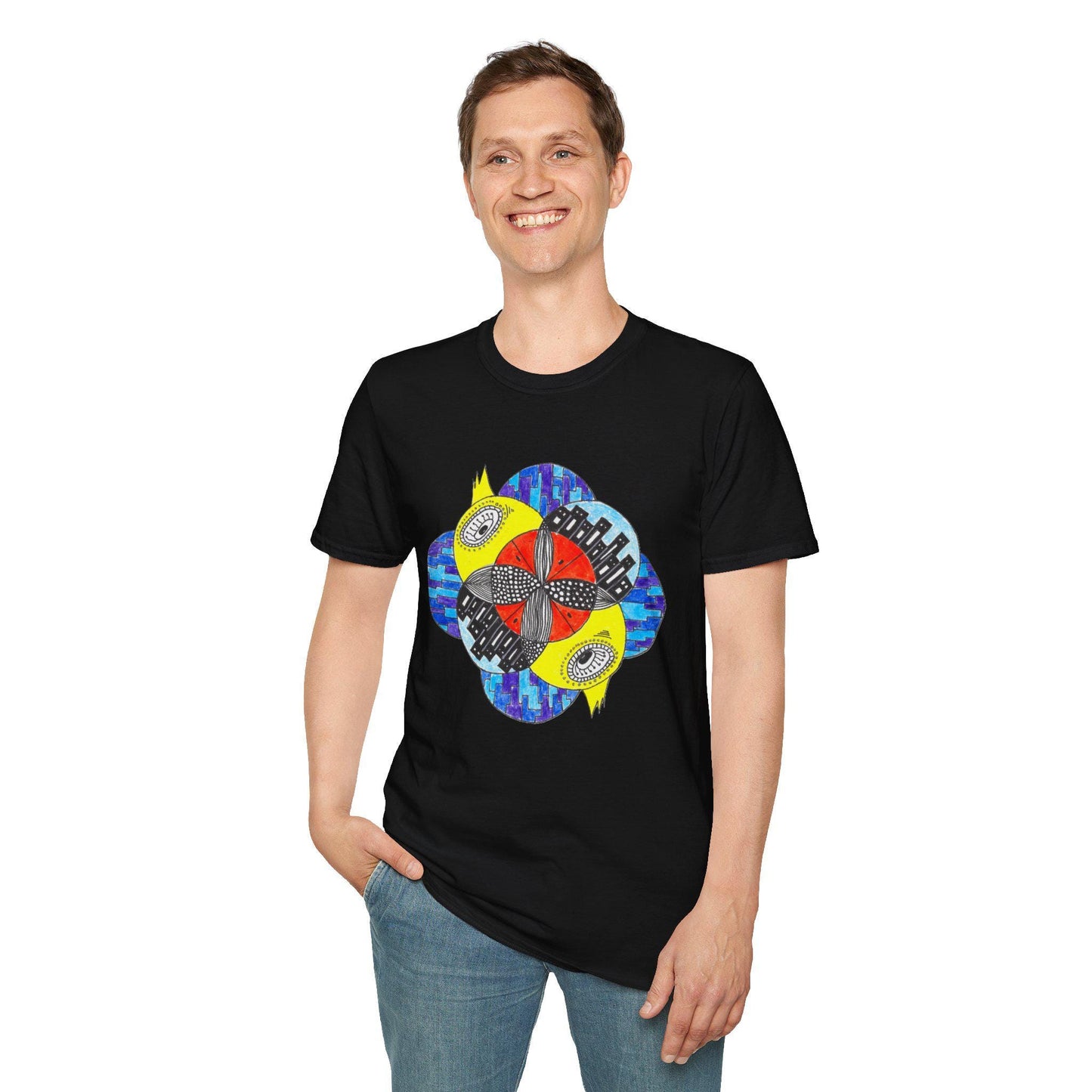 Scared Wide-Eyed City Ducks T-Shirt | Urban Duck Illustration