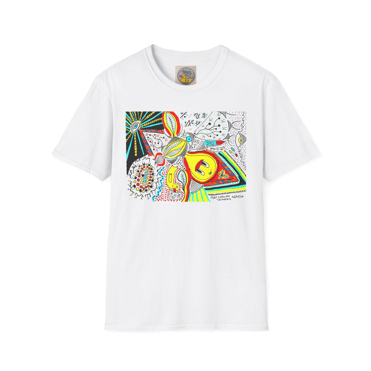 All The Bits T-Shirt | Psychedelic Hand Drawn Art Print | UK Artist Design
