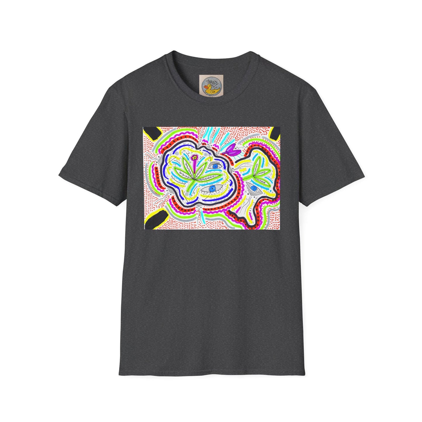 Surreal Garden eyes & bugs abstract tee | Hand drawn art | Bipolar Art