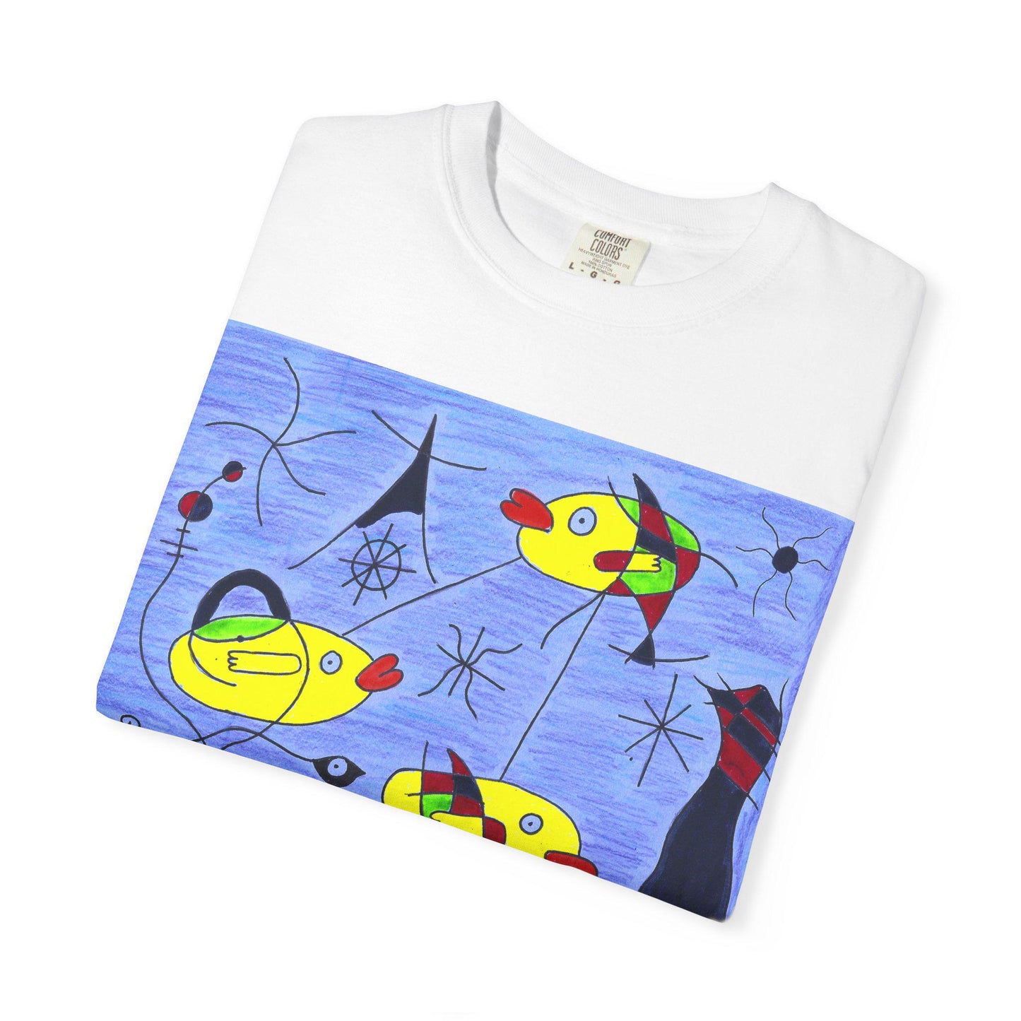 Joan Miró-inspired Ducks Artwork T-shirt | Abstract Surrealist Duck Design