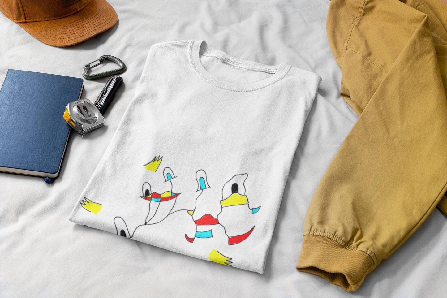 Abstract Duck T-Shirt | Joan Miro Style Hand Drawn Graphic Tee
