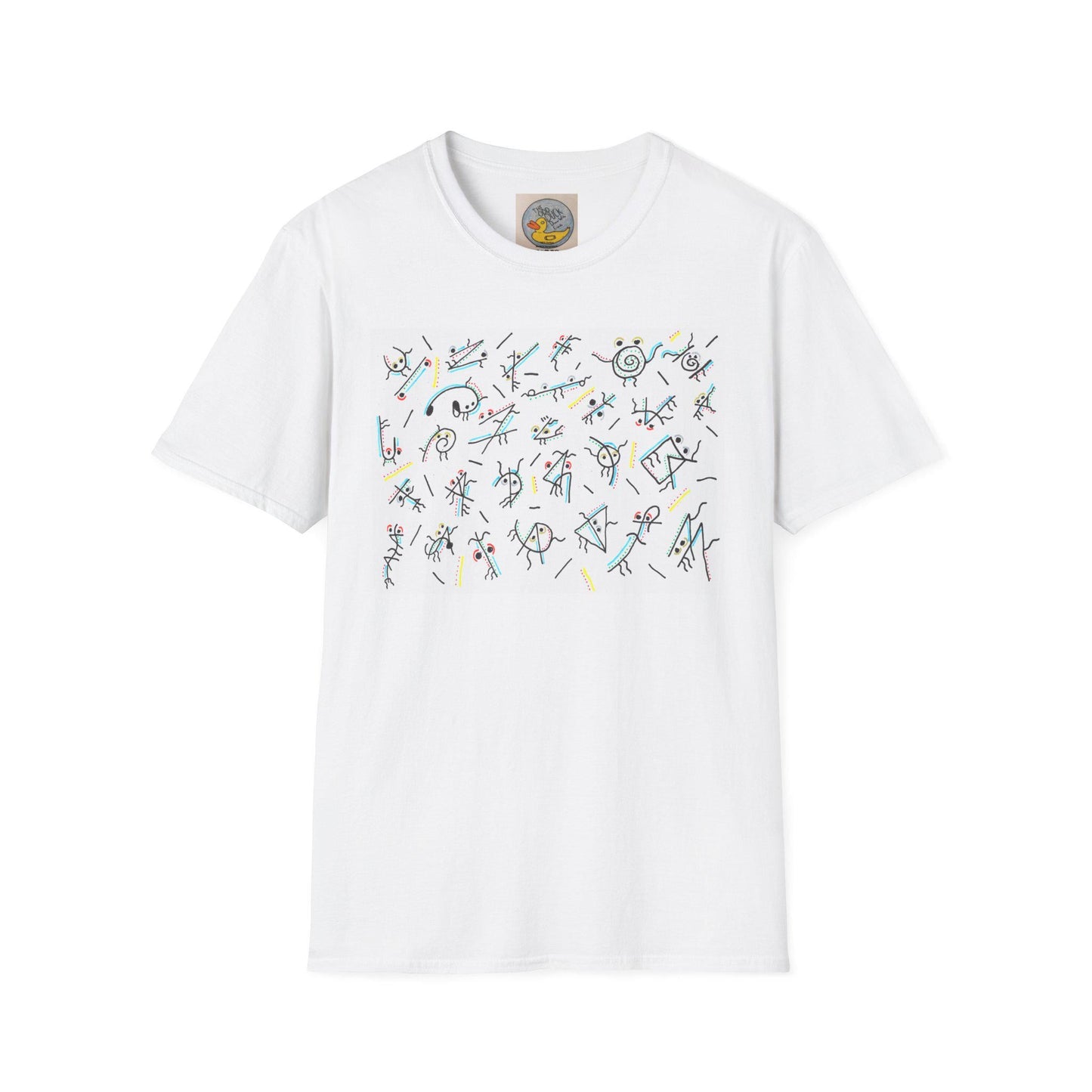 Figurative People Art T-Shirt | UK Hand Drawn Mental Health Tee | TheOddDuckBar
