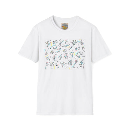 Figurative People Art T-Shirt | UK Hand Drawn Mental Health Tee | TheOddDuckBar