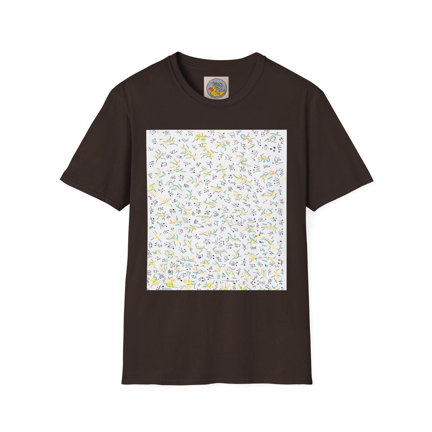 Joan Miró Style Abstract Print Tee | Hand Drawn Surrealist Art T-Shirt