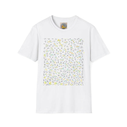 Joan Miró Style Abstract Print Tee | Hand Drawn Surrealist Art T-Shirt
