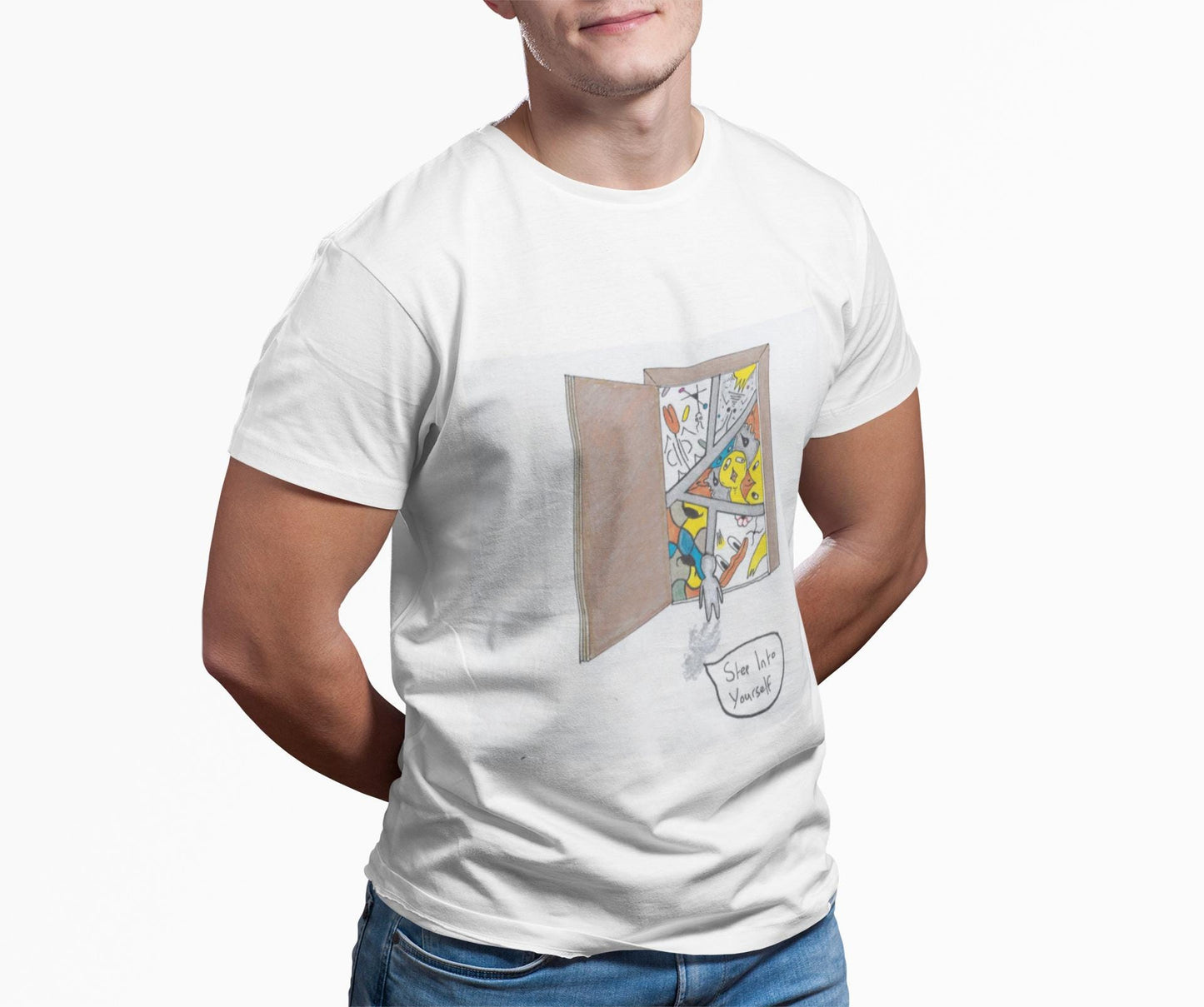 Step Into Yourself | Motivational T-shirt | Shadow Work | Hand Drawn | U.K. Artist