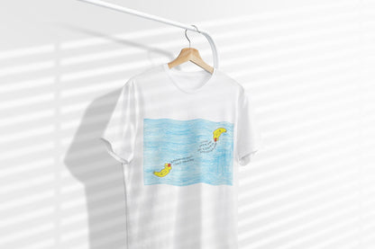 Motivational T-shirt | Odd Ducks Helping Each Other | Hand Drawn Artwork