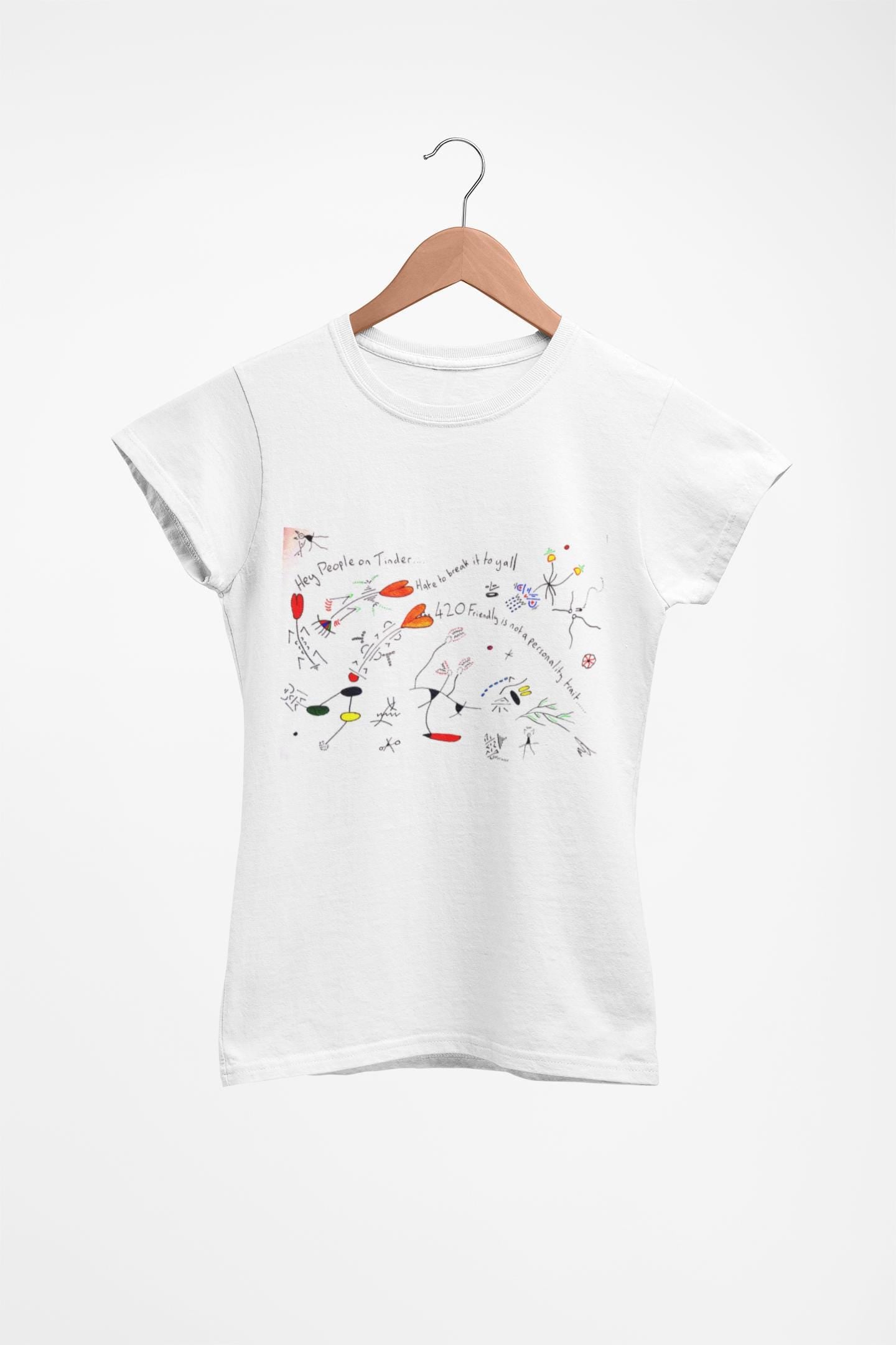 Petty 420 Friendly Personality ducks T-Shirt | Minimalist Abstract Tinder Dating