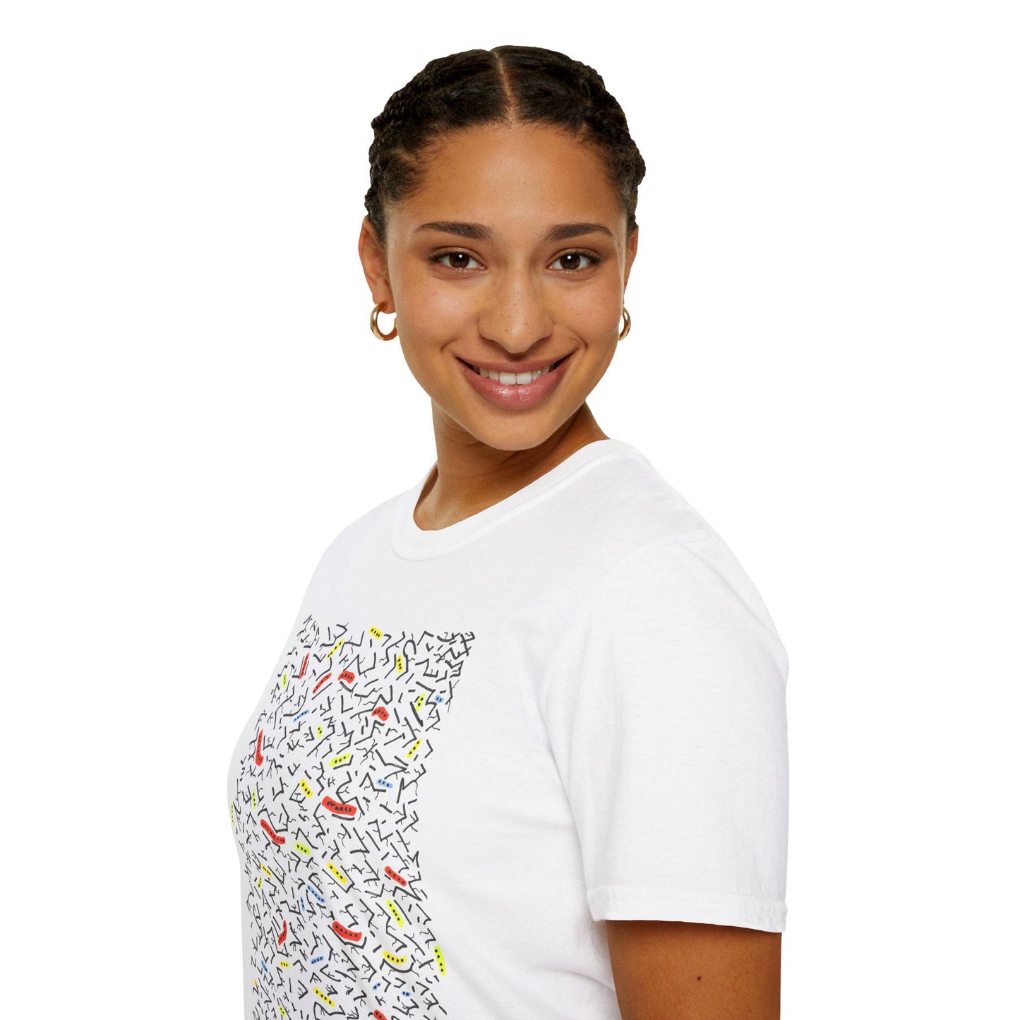 Abstract Scribble Art T-Shirt | Hand Drawn Line Art Print, UK Artist Tee