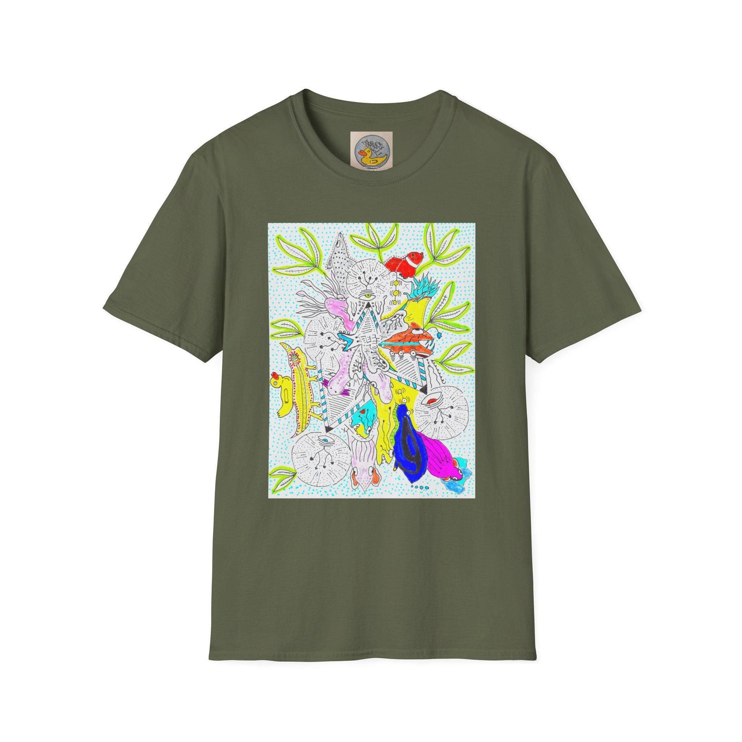 Abstract Zoo Animals T-Shirt | Hand Drawn Childrens Art Tee
