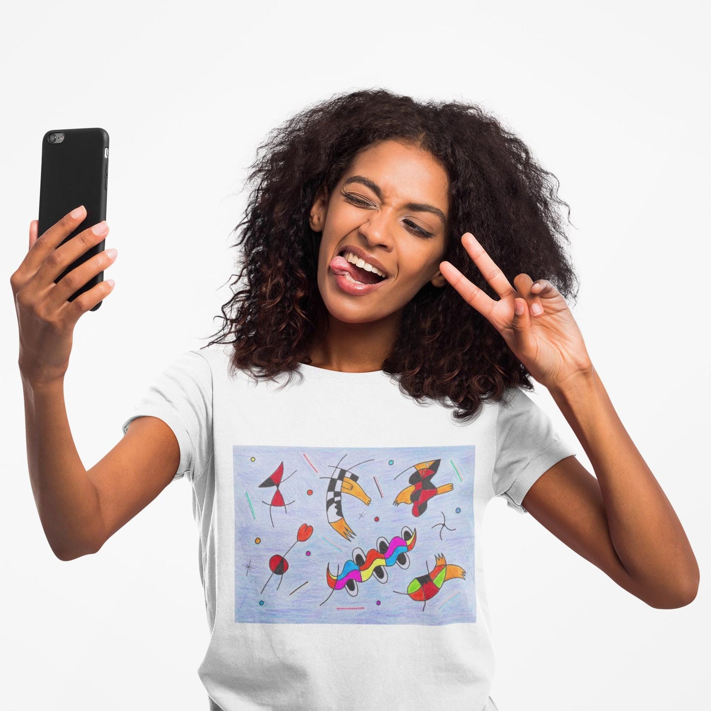 Joan Miró Inspired Abstract Ducks T-Shirt | Colorful Surreal Figurative Design