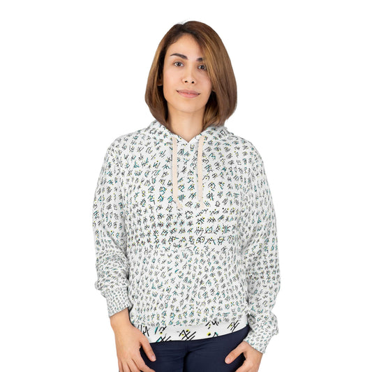 OddDuckBar Constellation Hand Drawn Pattern Hoodie | Succulent Plant All-Over Print Pullover