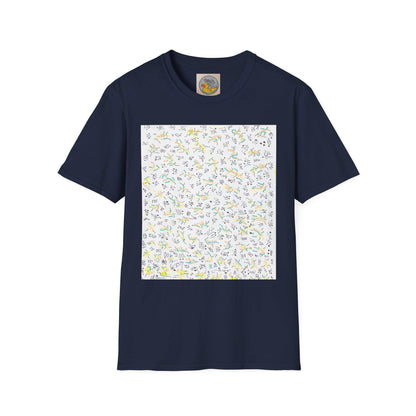 Joan Miró Style Abstract Print Tee | Hand Drawn Surrealist Art T-Shirt