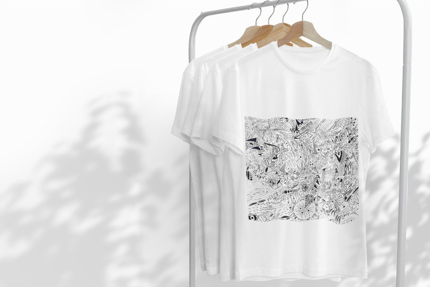 Art Is Therapy Scribbles bipolar abstract linework surreal T-Shirt | U.K Artist Hand Drawn