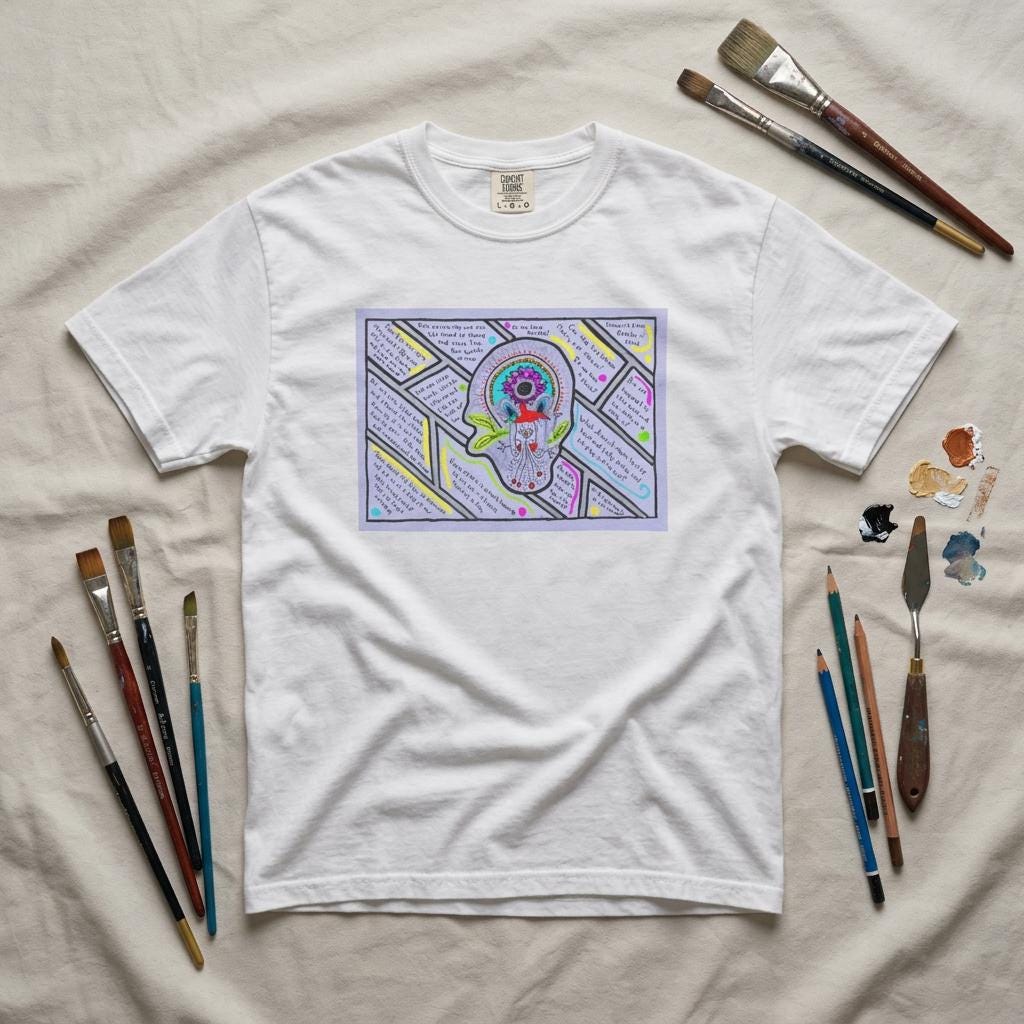 OddDuckBar Psychedelic Musings on the Infinite on a t-shirt