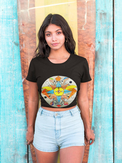 Duck Mandala Print Tee | Psychedelic Animal Art T-Shirt