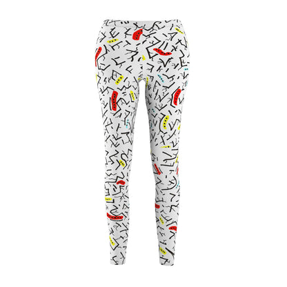 Women's Abstract Doodle Constellation Leggings | Hand Drawn Yoga Wear, 90s Style