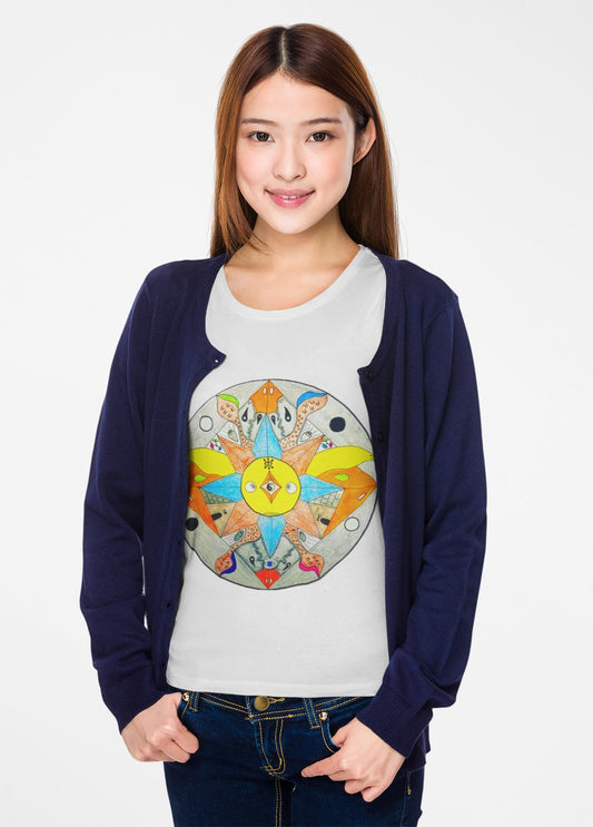 Duck Mandala Print Tee | Psychedelic Animal Art T-Shirt