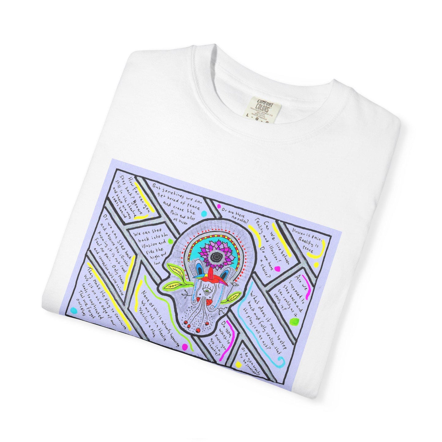 OddDuckBar Psychedelic Musings on the Infinite on a t-shirt