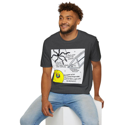 Abstract Duck Tentacle T-Shirt | Hand Drawn Art Print, Minimalist Graphic Tee