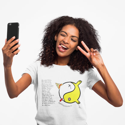 Taoism Paradox Ducks T-Shirt | Laotzu Poem Mental Health Awareness | Hand Drawn | U.K. Artist