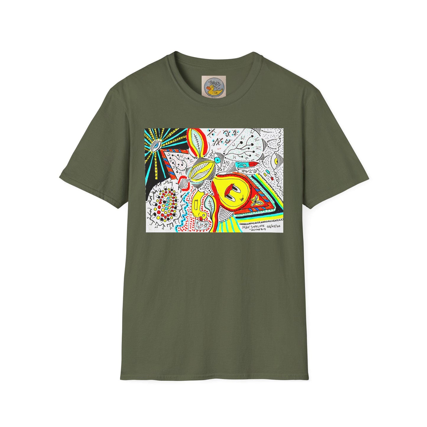 All The Bits T-Shirt | Psychedelic Hand Drawn Art Print | UK Artist Design